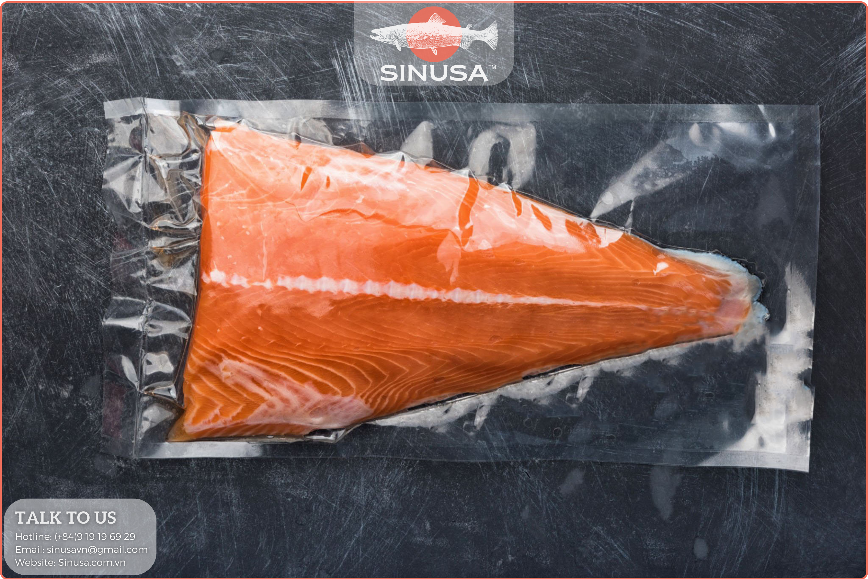 Fillet Coho ra khay [200-250GR]